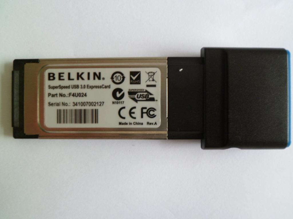 BELKIN SuperSpeed USB 3.0 2-Port ExpressCard+Adapter 5VDC, Computers en Software, Dockingstations, Ophalen of Verzenden, Zo goed als nieuw