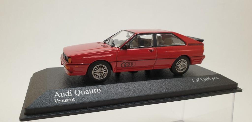 minichamps 1:43 Audi quattro venusrot 1981  zeldzaam, Ophalen of Verzenden, Nieuw, Auto, MiniChamps
