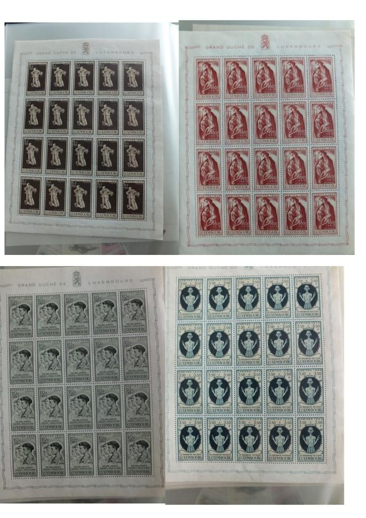 Luxemburg 1945 oorlogsslachtoffers volledige vellen, Envoi, Luxembourg, Non oblitéré