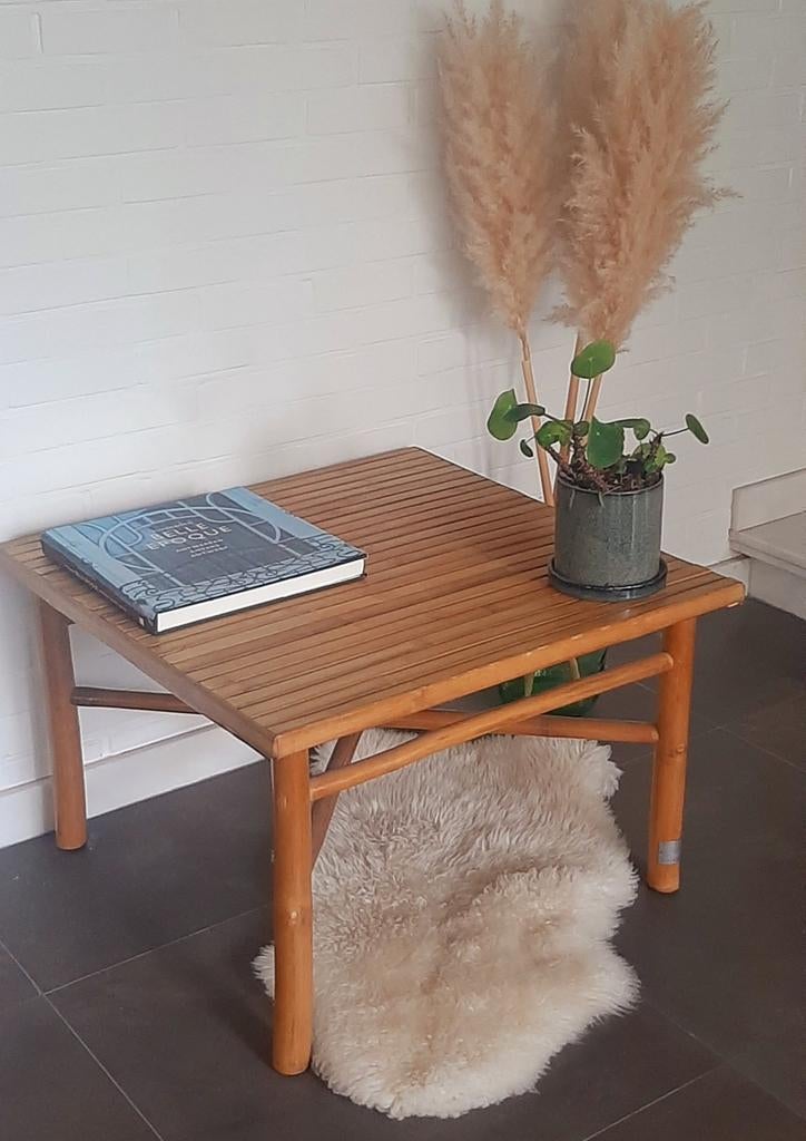 Bamboo bamboe salontafel tafel indoor / outdoor TINEKHOME, Ophalen of Verzenden, Zo goed als nieuw