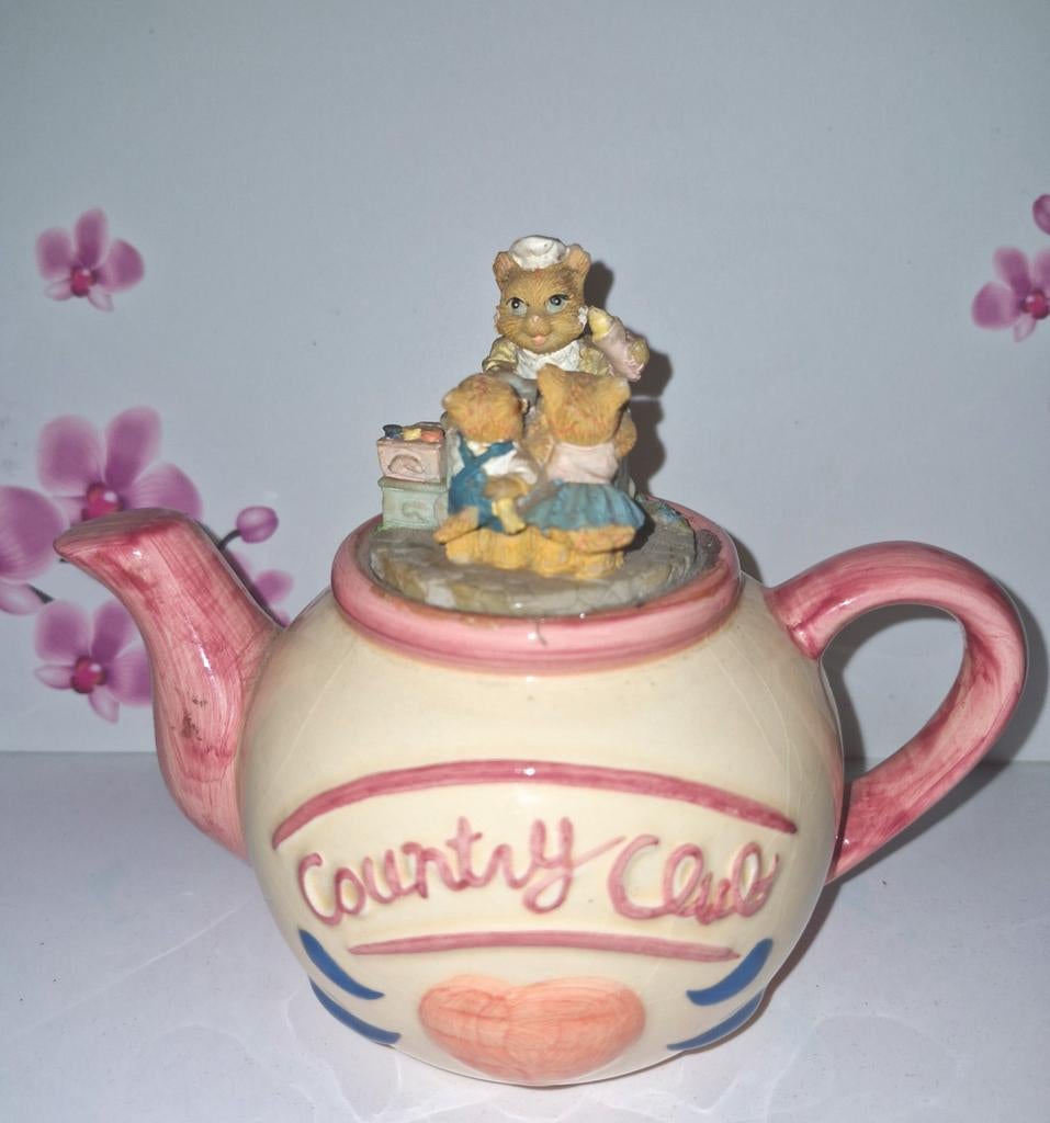 🤎 Tirelire Country Club 🧸, Collections, Tirelires, Comme neuf, Autres thèmes, Pierre, Poterie ou Céramique, Enlèvement ou Envoi