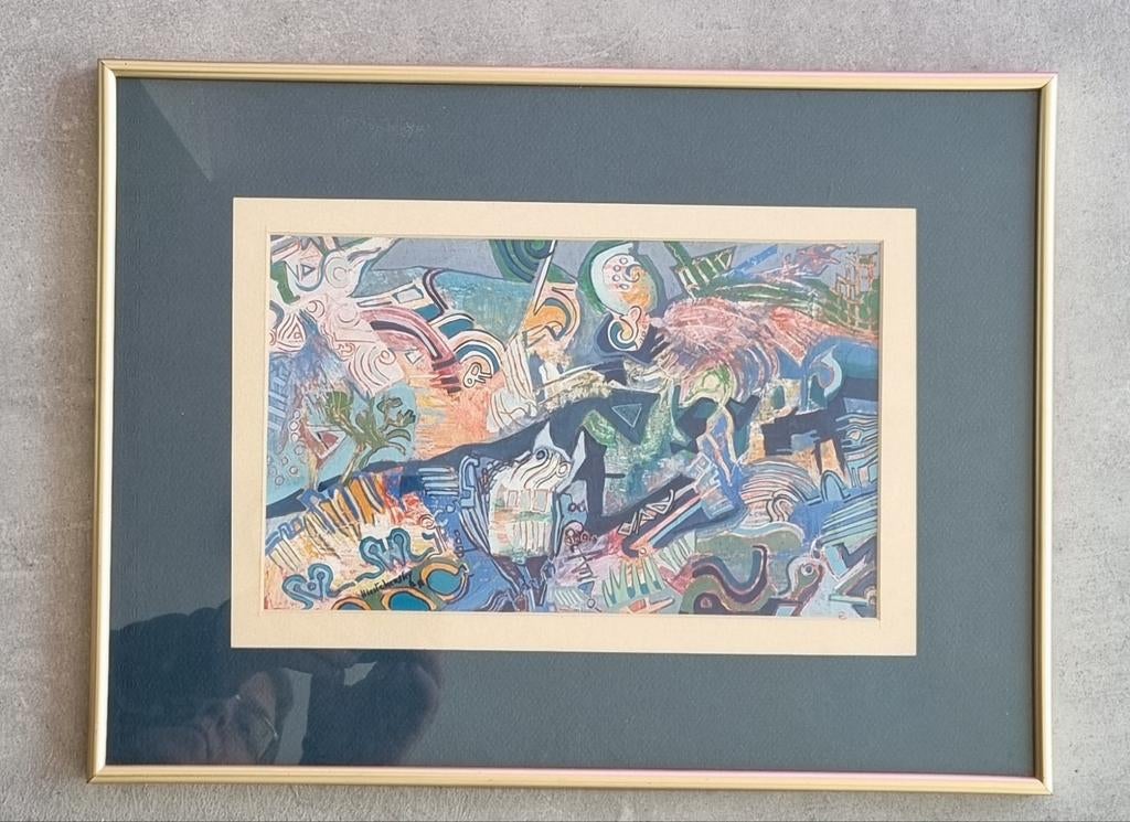 Schilderij Boris Meschersky onder lijst, Antiek en Kunst, Ophalen of Verzenden