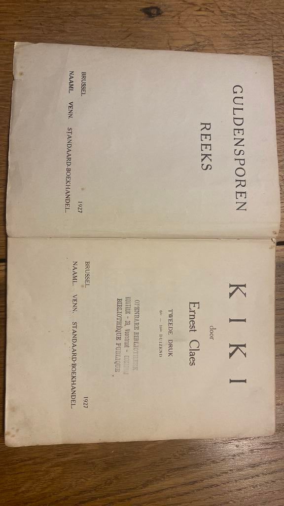 Kiki d'Ernest Claes, Enlèvement ou Envoi, Belgique, Utilisé, Ernest Claes