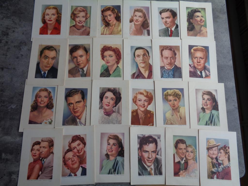 KWATTA CHOCOLAT stars du cinéma 40S/50S 2X PLAQUE D'IMPRESSI, Enlèvement ou Envoi