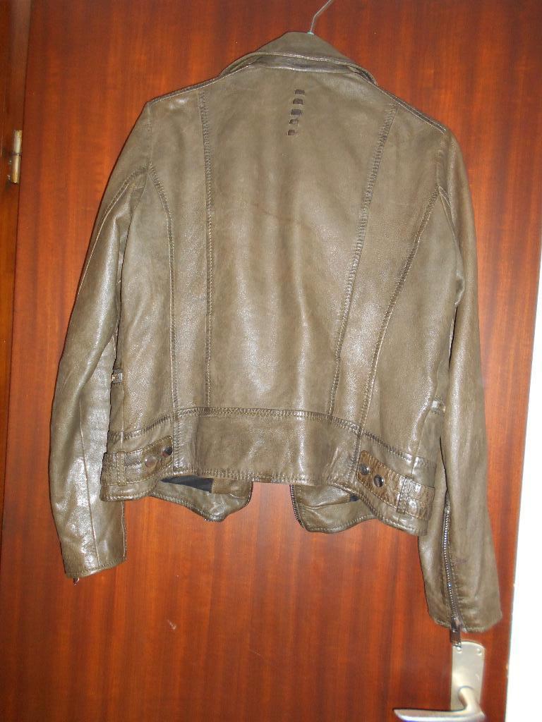 Blouson en cuir femme, Autre, Taille 38/40 (M), Comme neuf, Vert