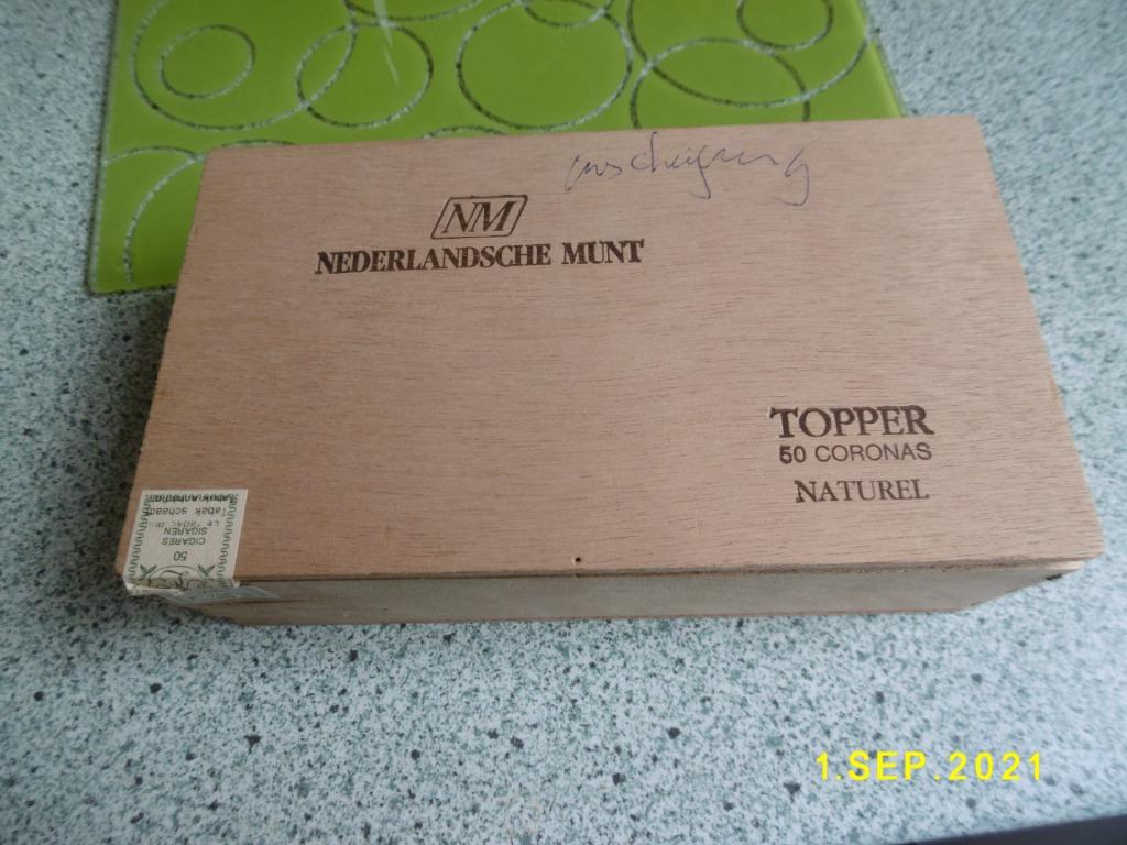 sigarendoos van nederlandse munt topper naturel, Verzamelen, Ophalen of Verzenden, Gebruikt, Tabaksdoos of Verpakking