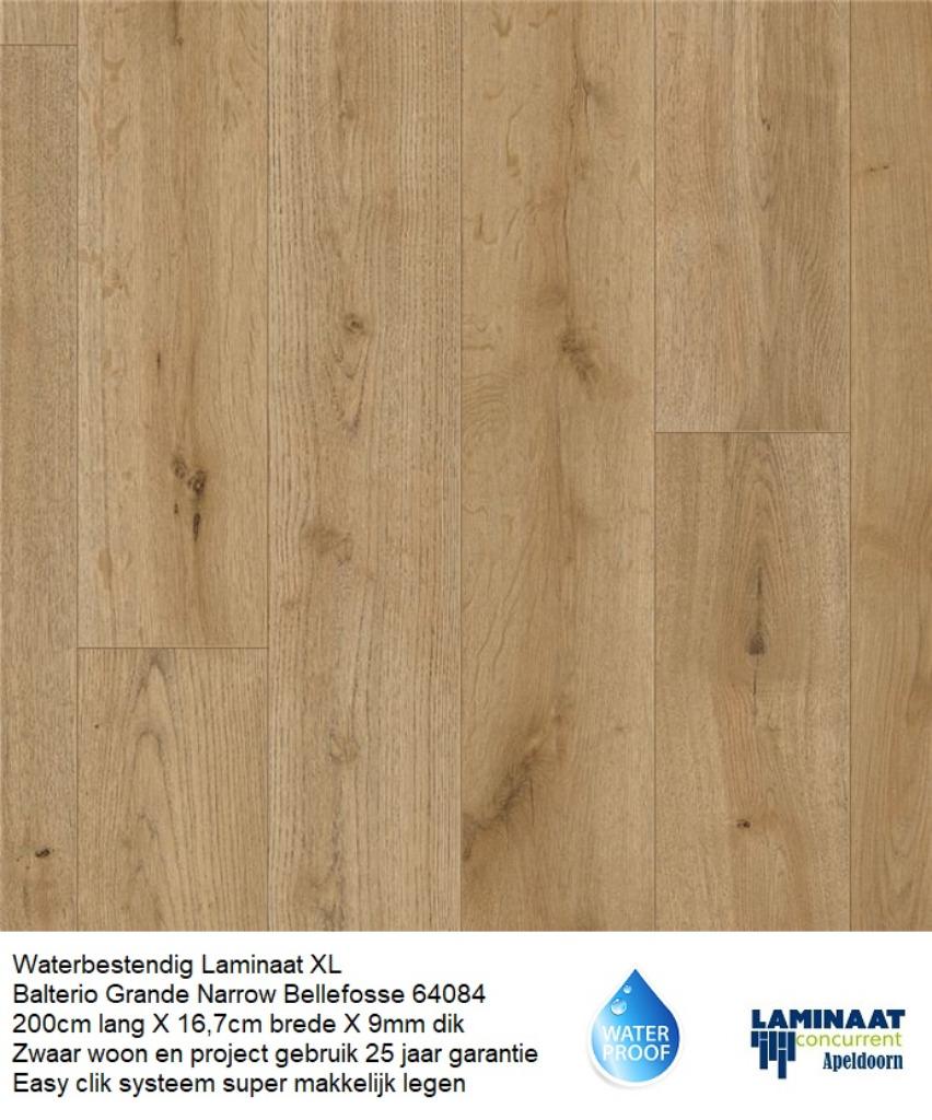 Waterbestendig Laminaat Bellerfosse eik 9mm dik €14,95m2, Neuf, Aggloméré, Enlèvement ou Envoi, Brun