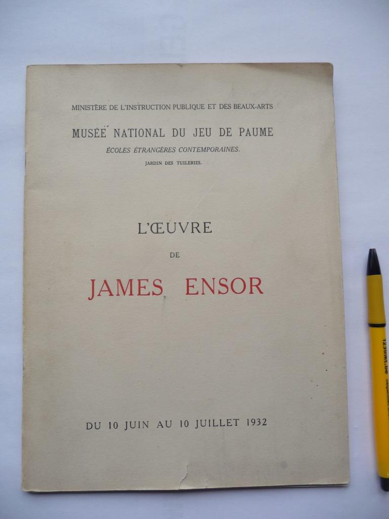 JAMES ENSOR, KUNSTBOEK UIT 1931  !!!, Ophalen of Verzenden, Gelezen, Schilder- en Tekenkunst