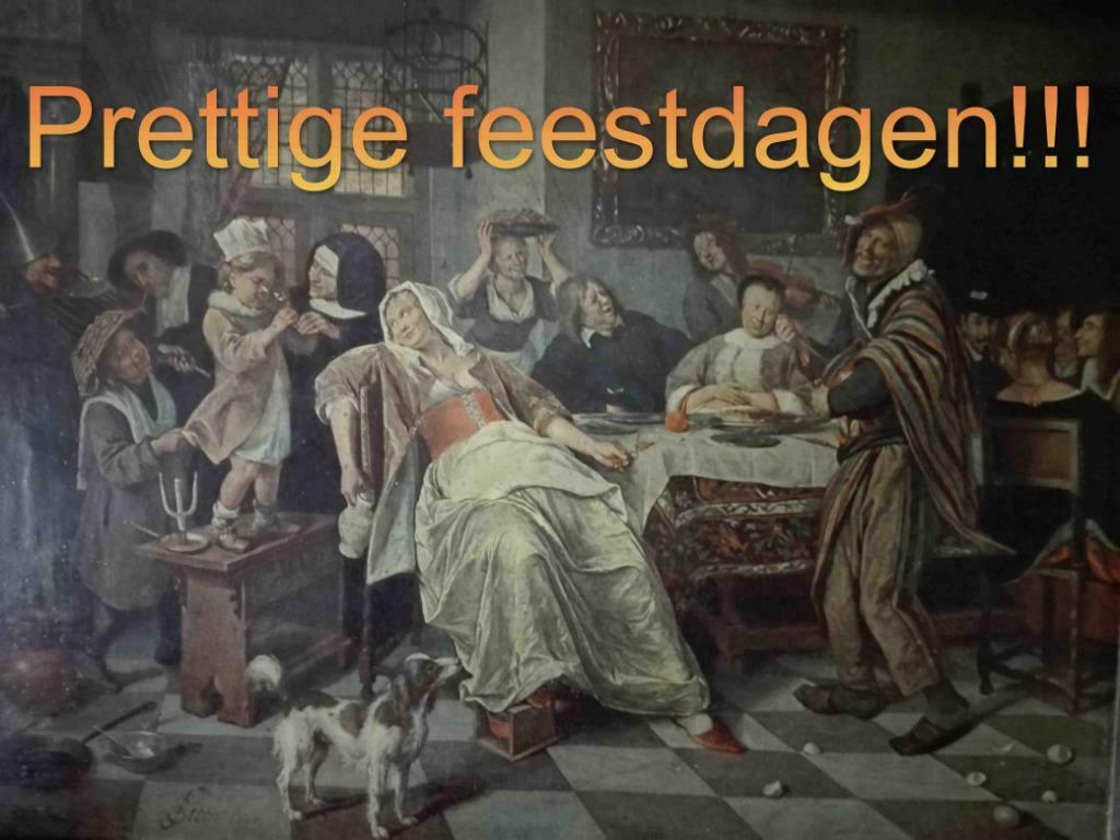 227) Kader met prent ( Jan Steen Het Driekoningenfeest ), Ophalen of Verzenden
