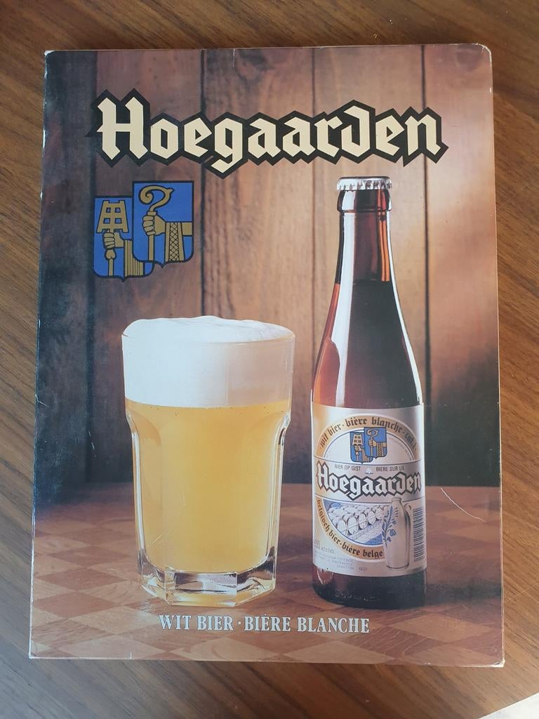 Karton Reclamebord - Hoegaarden 1989 -, Verzamelen, Merken en Reclamevoorwerpen, Ophalen of Verzenden, Gebruikt, Reclamebord