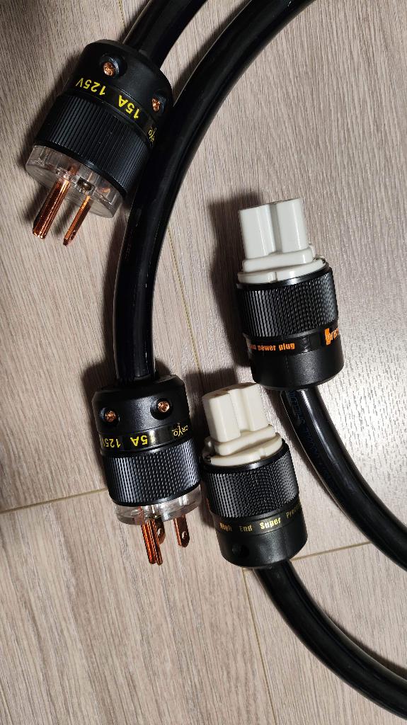 Vends cables secteur audio HIFI, Ophalen, Zo goed als nieuw, Minder dan 2 meter, Componentkabel