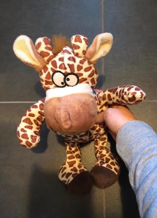 Knuffel giraf met toeter in de buik, Kinderen en Baby's, Ophalen of Verzenden