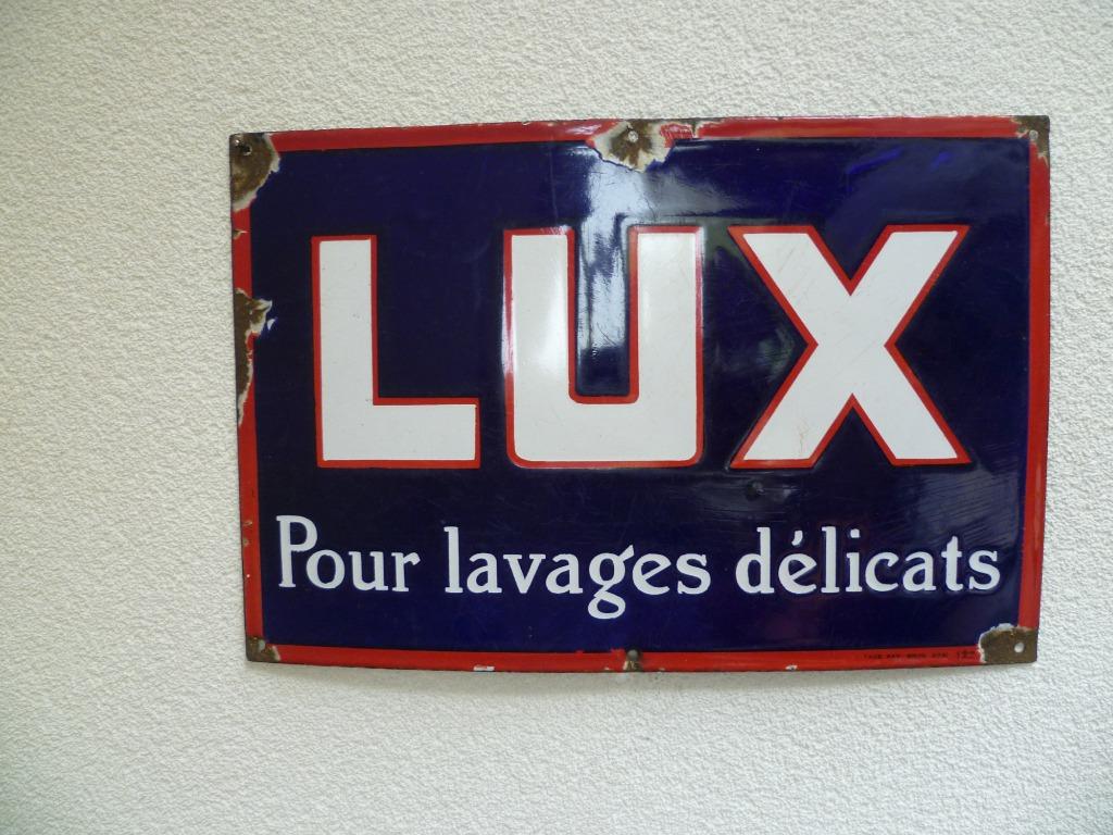 EMAILLE RECLAMEBORDJE"LUX ZEEP"UIT JAREN 20/30, Verzamelen, Merken en Reclamevoorwerpen, Ophalen of Verzenden, Gebruikt, Reclamebord