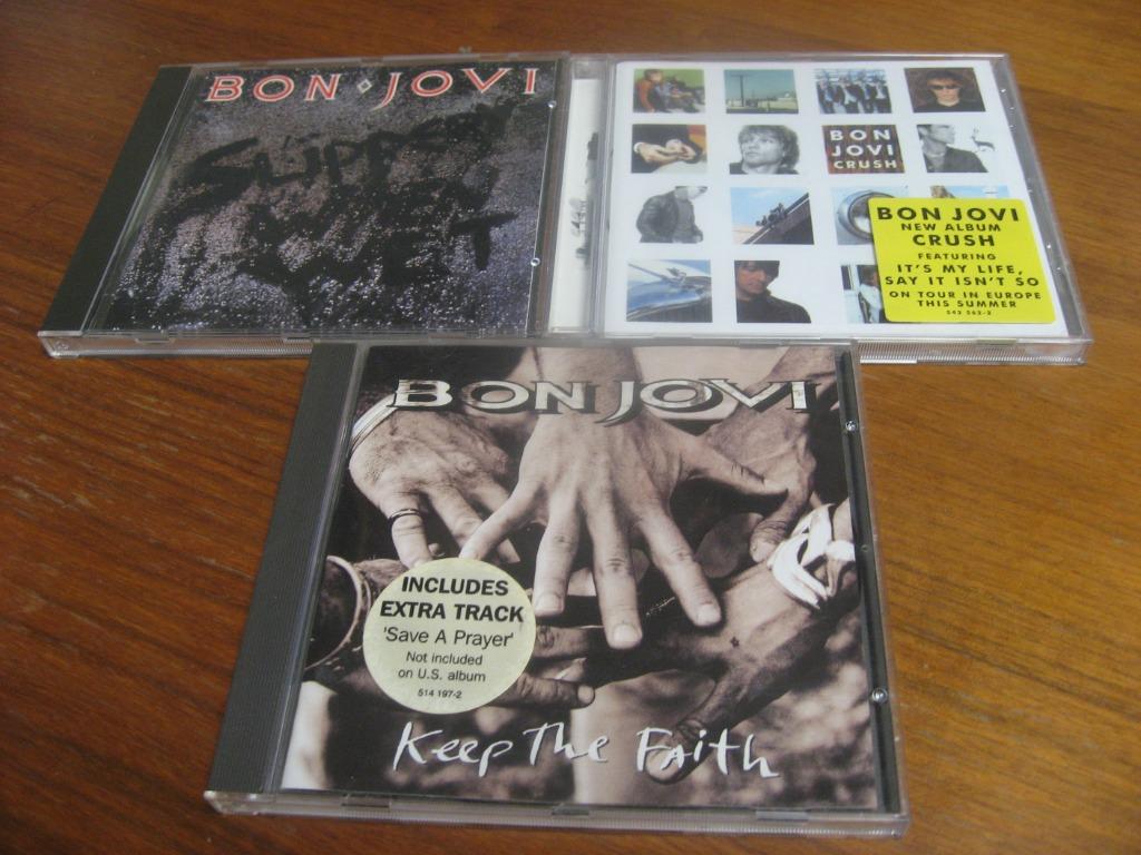 lot de 3 cds BON JOVI HEAVY METAL HARD ROCK, Enlèvement ou Envoi, Utilisé