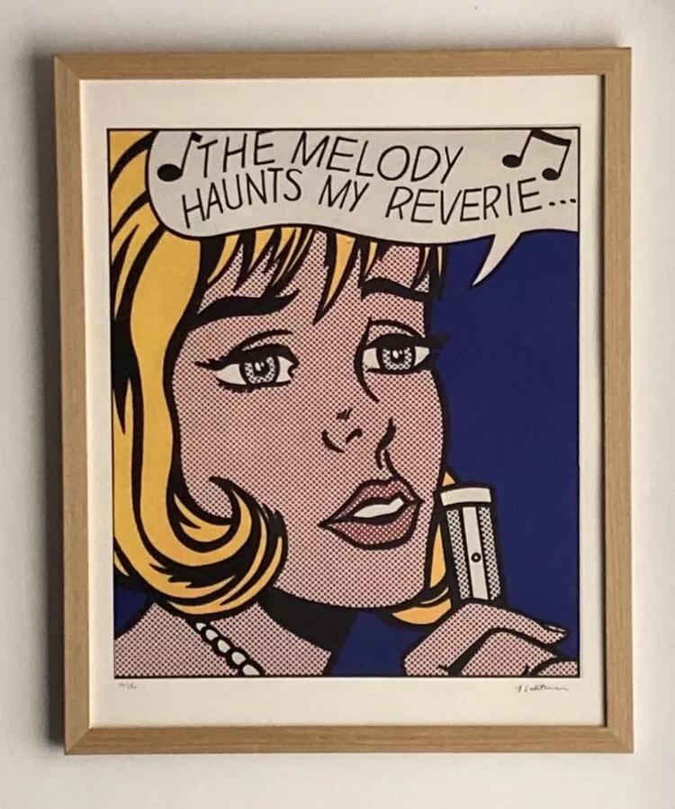 Roy Lichtenstein: ingelijste lithografie met certificaat, Antiek en Kunst, Ophalen of Verzenden