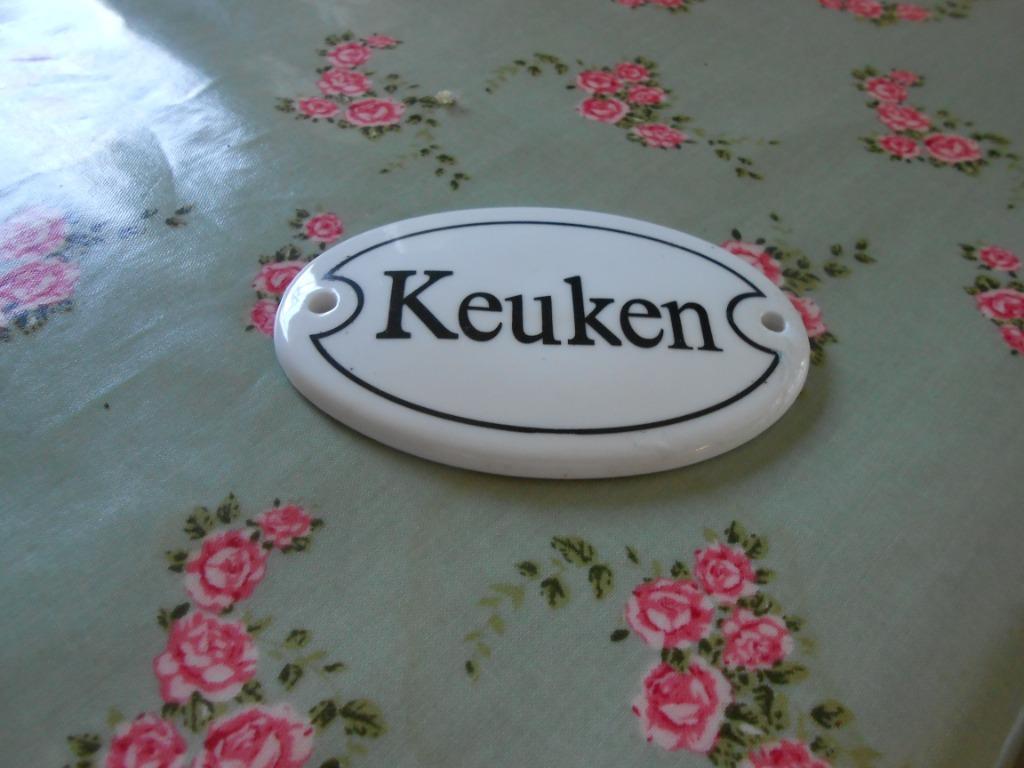 * porseleinen deurbordje KEUKEN, Ophalen of Verzenden
