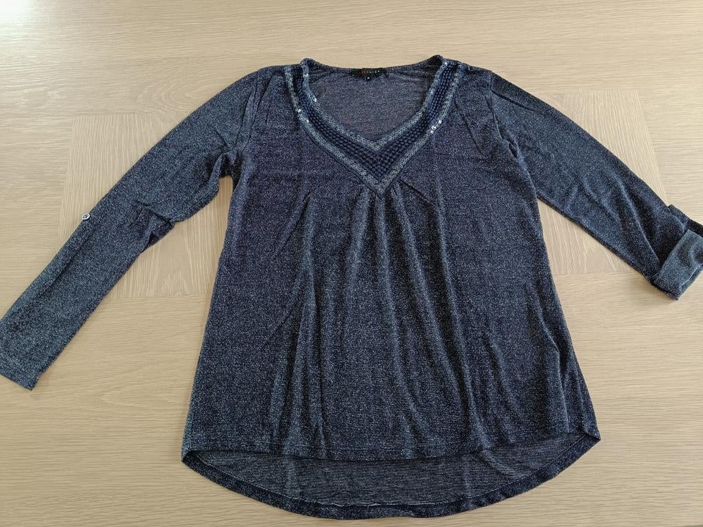 Longsleeve glitter Lolaliza M, Kleding | Dames, Maat 38/40 (M), Blauw, Ophalen of Verzenden, Zo goed als nieuw