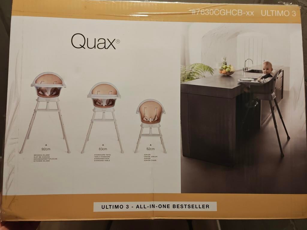 Kinderstoel / meegroeistoel Quax Ultimo 3 grijs - All-in-one, Kinderen en Baby's, Ophalen, Gebruikt, Meegroeistoel, Gordel(s)