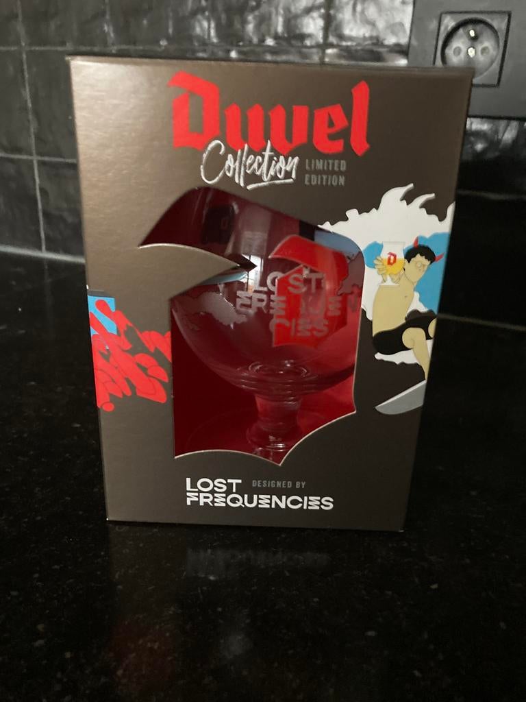 Duvel glas - lost frequencies-licht op in the dark, Verzamelen, Ophalen of Verzenden, Zo goed als nieuw
