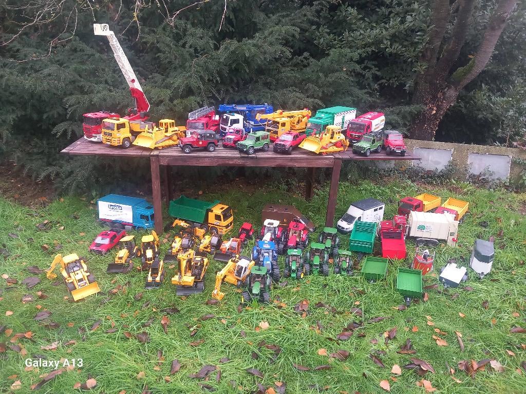 50 stuks brudor bruder camions tractors auto's, Kinderen en Baby's, Speelgoed |Speelgoedvoertuigen, Ophalen