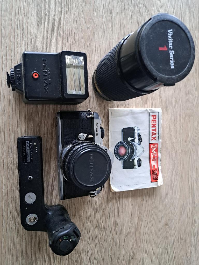 Pentax ME super met accesoires, Ophalen of Verzenden, Gebruikt, Pentax