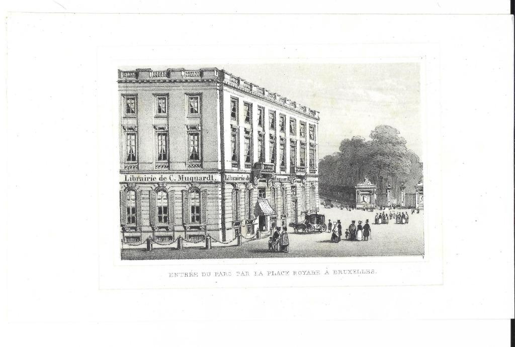 1844 - Bruxelles Place Royale et parc / Brussel, Ophalen of Verzenden