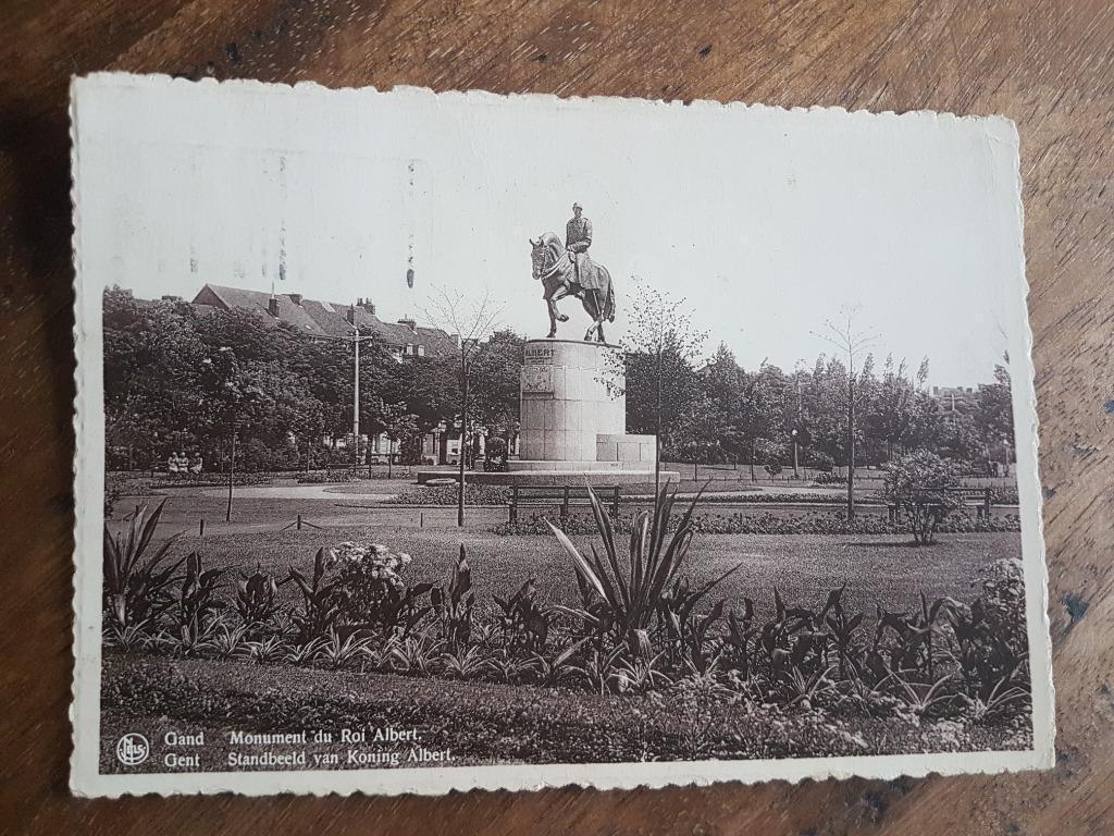Postkaart Gent Standbeeld van Koning Albert, Collections, Cartes postales | Belgique, Affranchie, Flandre Orientale, 1920 à 1940