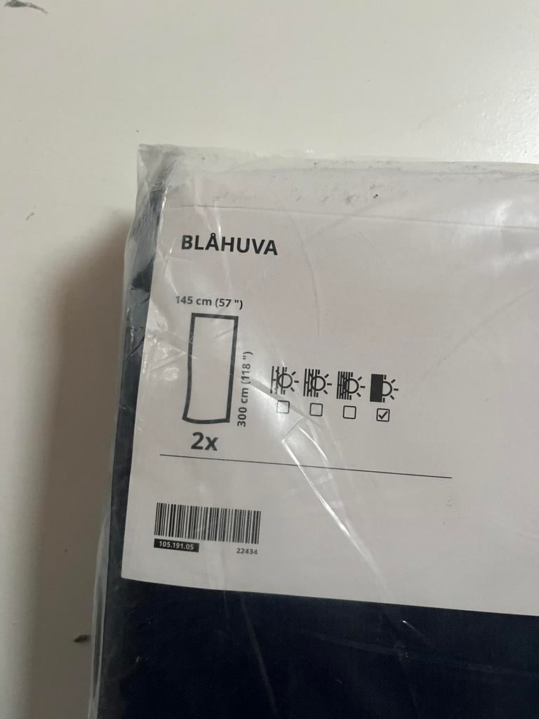 Gordijnen ikea, Huis en Inrichting, Ophalen, Nieuw, Blauw