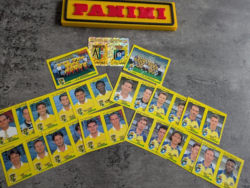 PANINI STICKERS 15X FOOTBALL 98 KV OOSTENDE  / ST NIKLAAS, Hobby en Vrije tijd, Stickers en Plaatjes, Nieuw, Ophalen of Verzenden