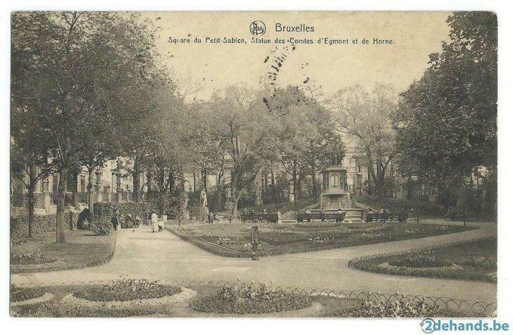 Brussel Square du Petit Sablon statue des Comtes d'Egmont, Envoi, Affranchie, Belgique et Luxembourg