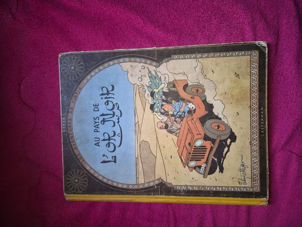 Tintin, au pays de l'or noir - EO - 1950, Livres, Envoi, Utilisé