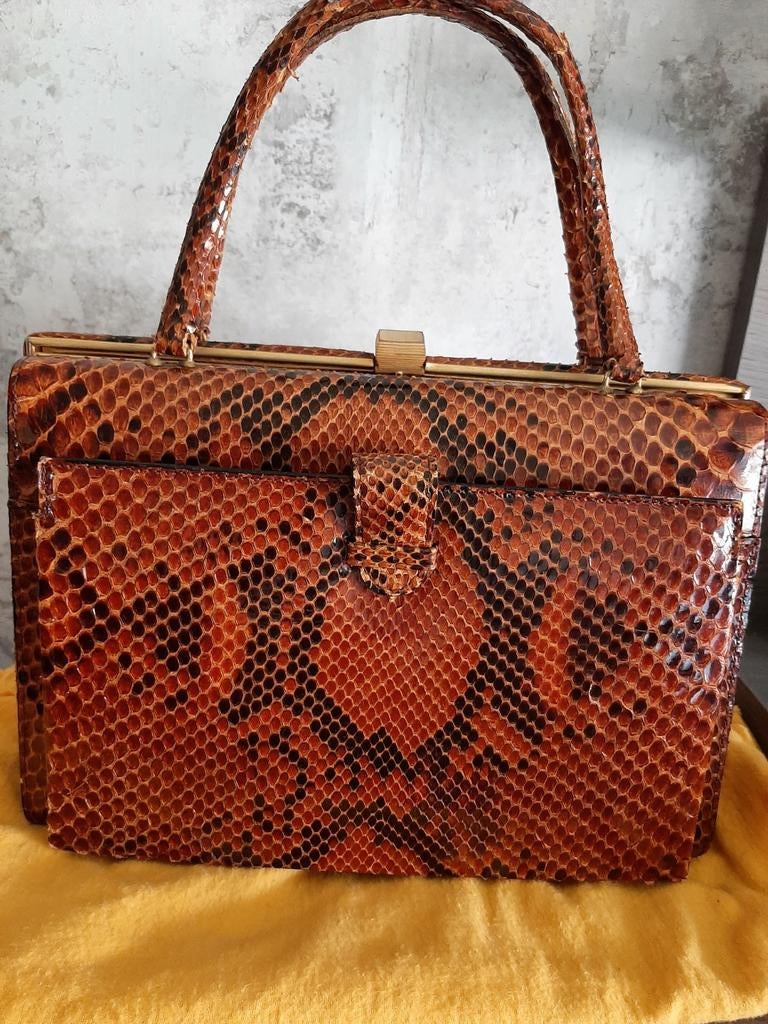 Authentieke vintage handtas, Ophalen of Verzenden, Gebruikt, Handtas