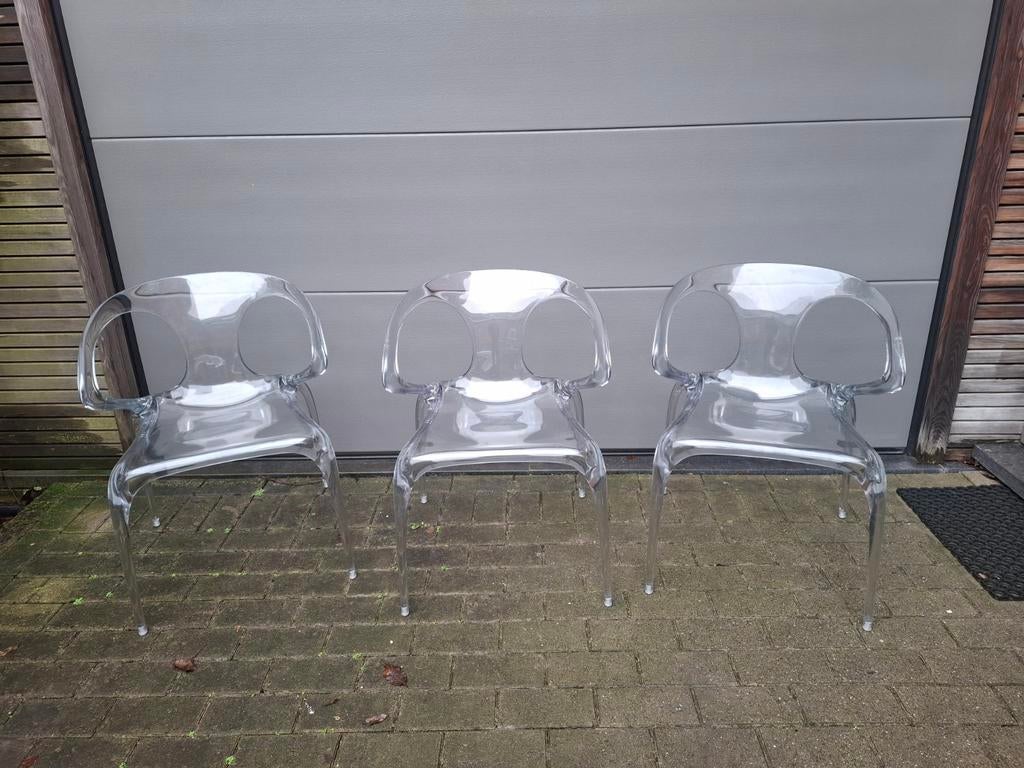 Lot 3 chaises AVA cristal Roche Bobois, Trois, Enlèvement, Utilisé, Contemporain