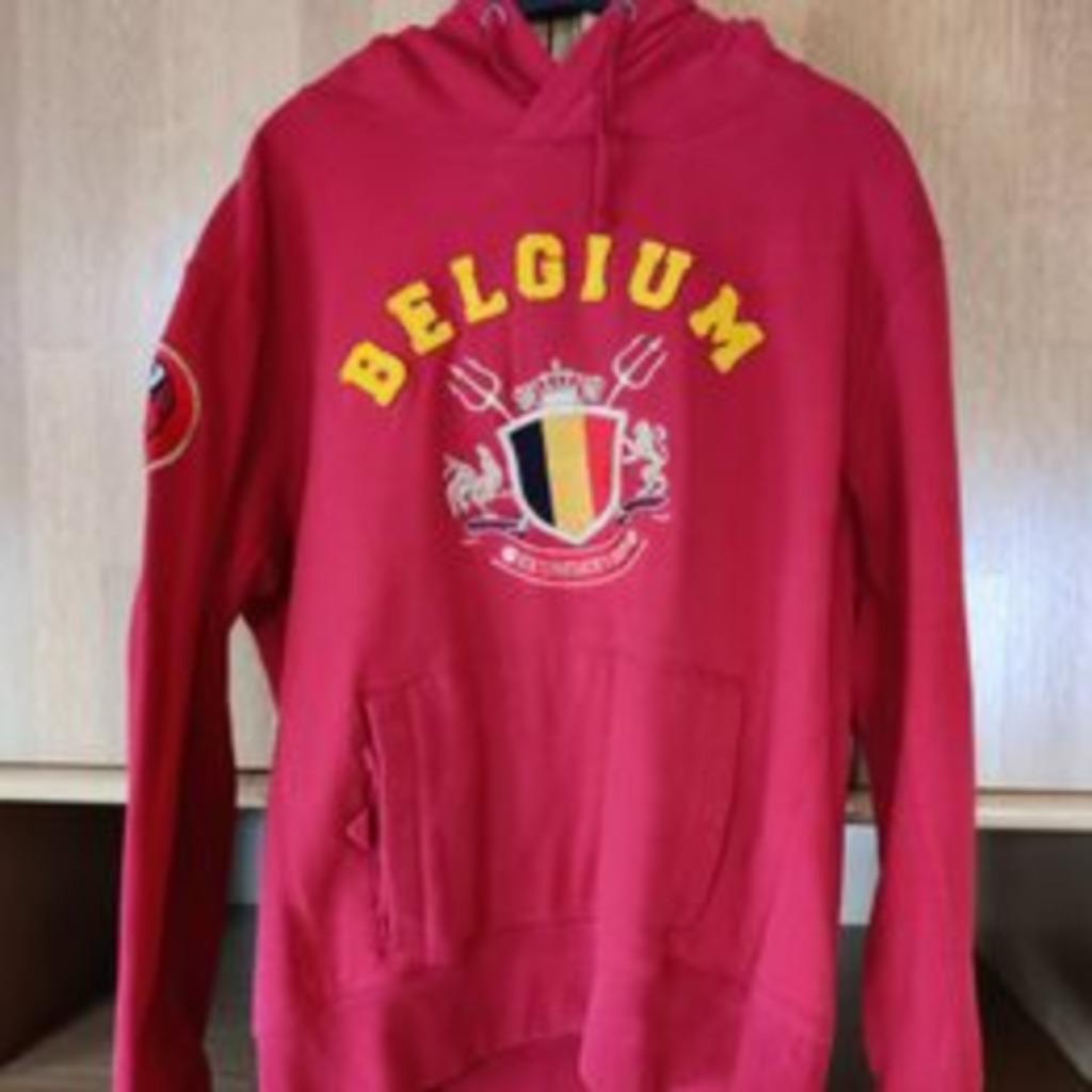 À vendre sweat à capuche Diables Rouges de taille L, Sport en Fitness, Voetbal, Maat L, Ophalen, Zo goed als nieuw, Clubaccessoires