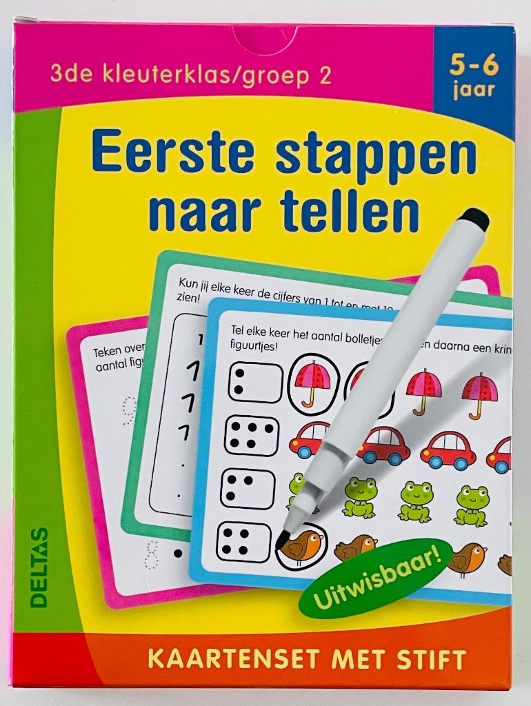 Kaartenset met stift - Leren rekenen in de 3de kleuterklas, Ophalen of Verzenden, Zo goed als nieuw, Rekenen