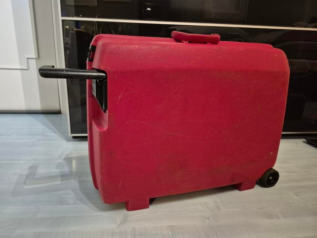 Samsonite reiskoffer vintage 1985 rood, Handtassen en Accessoires, Koffers, Ophalen, Gebruikt, Hard kunststof, Wieltjes