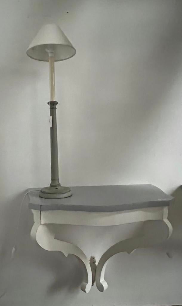 Magnifiques tables murales blanc/gris (2 pcs) de Flamant à v, Enlèvement, Neuf, Bois, 45 à 65 cm