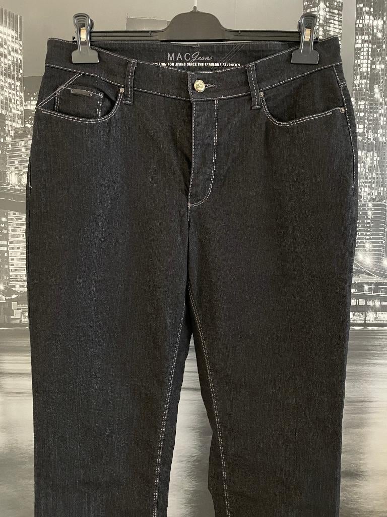 zwarte lange broek Mac Jeans - Size 44, Kleding | Dames, Mac Jeans, Maat 42/44 (L), Zo goed als nieuw, Lang