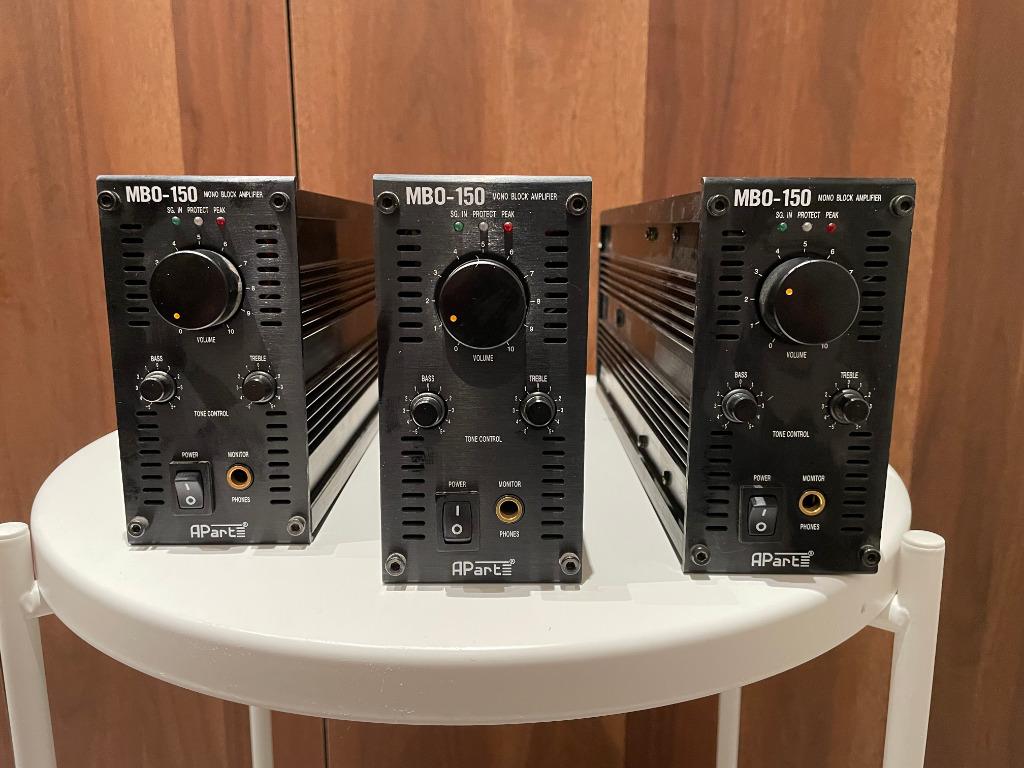 1x Apart MBO 150 mono block amplifier, Enlèvement ou Envoi, Comme neuf, Moins de 500 watts, Moniteur(ampli)