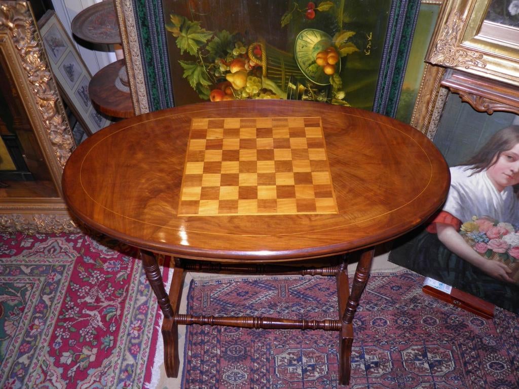 table de jeux en acajou, Antiquités & Art, Antiquités | Meubles | Tables, Enlèvement