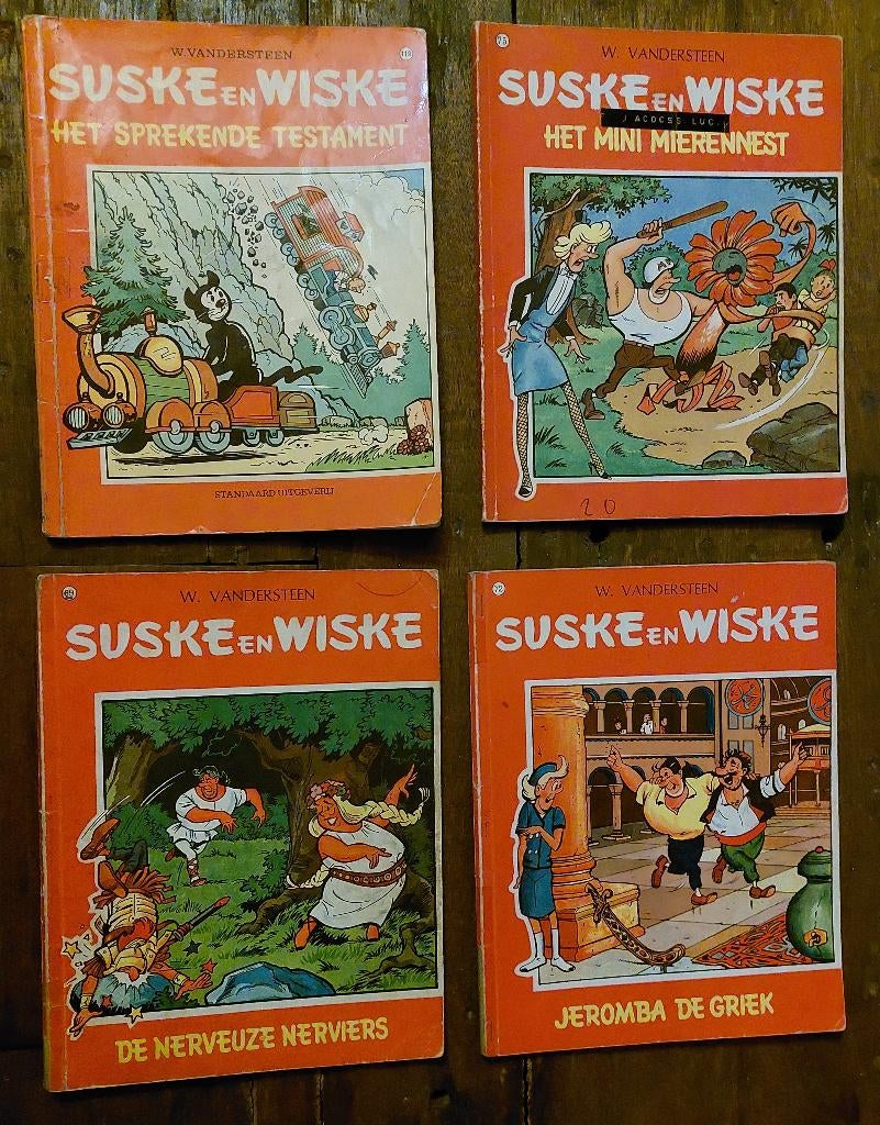 Suske en Wiske - Vierkleuren reeks- 1ste druk v/e heruitgave, Meerdere stripboeken, Ophalen of Verzenden, Gelezen, Willy Vandersteen