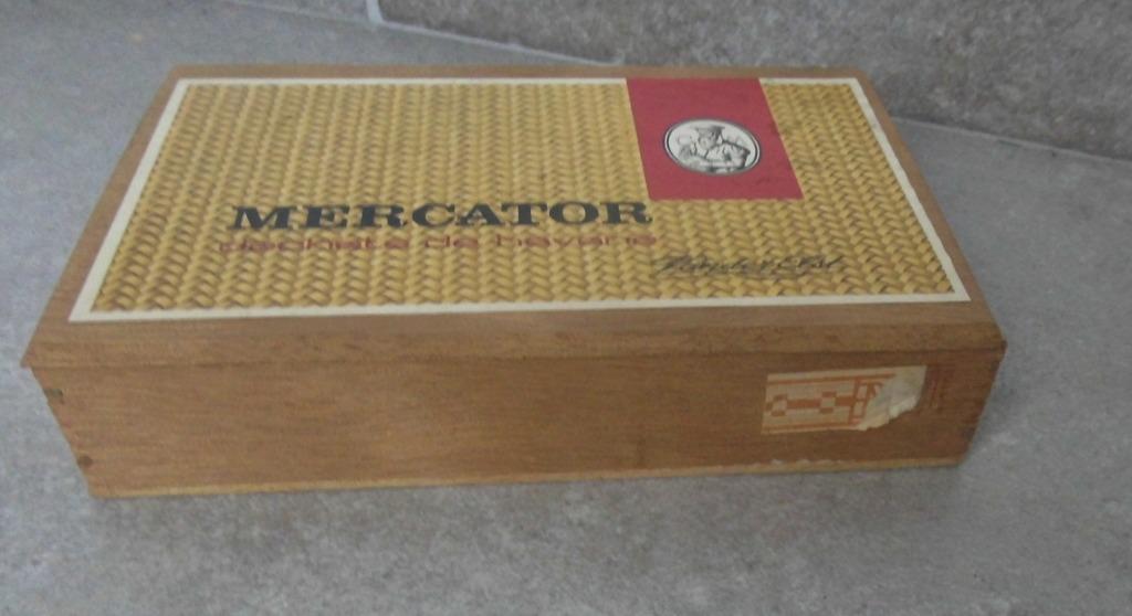 „MERCATOR” houten kist, Verzamelen, Blikken, Ophalen of Verzenden, Gebruikt, Overige, Overige merken