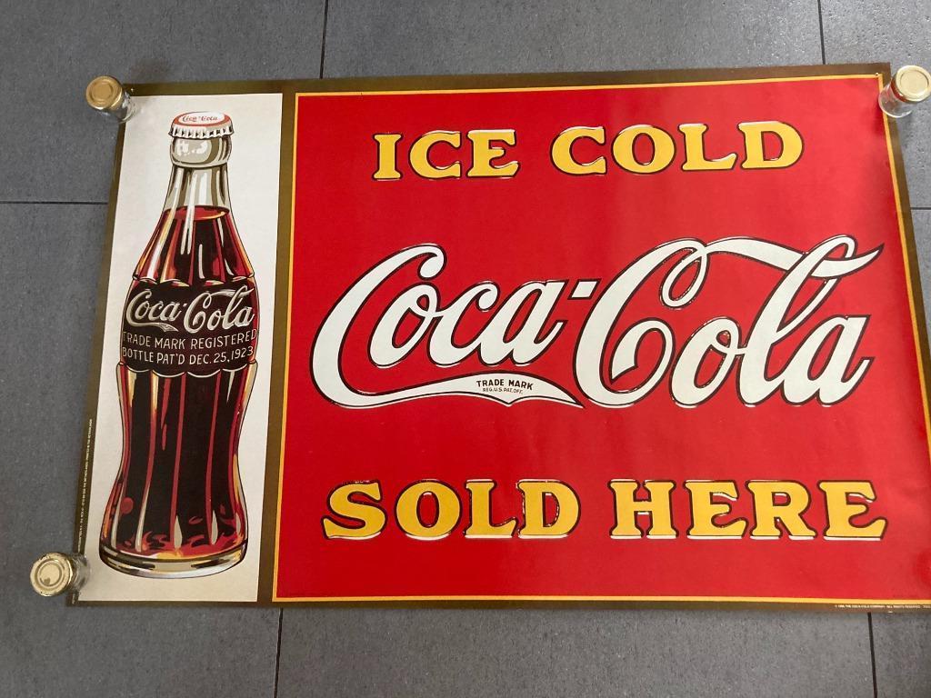 COCA COLA POSTER, Ophalen, Gebruikt, Reclame