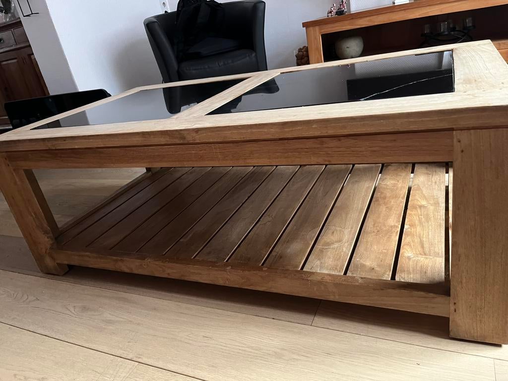 Table basse de salon en teck, Enlèvement, Utilisé, Teck