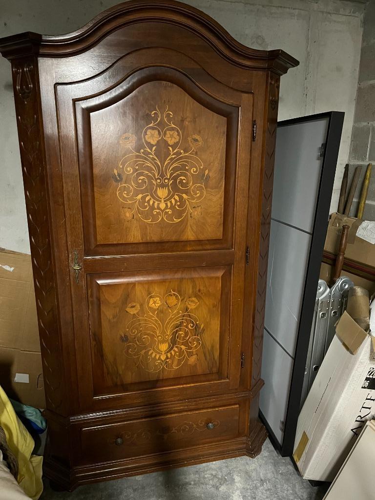 Hallkast, 100 tot 150 cm, Klassiek, Eikenhout, Zo goed als nieuw