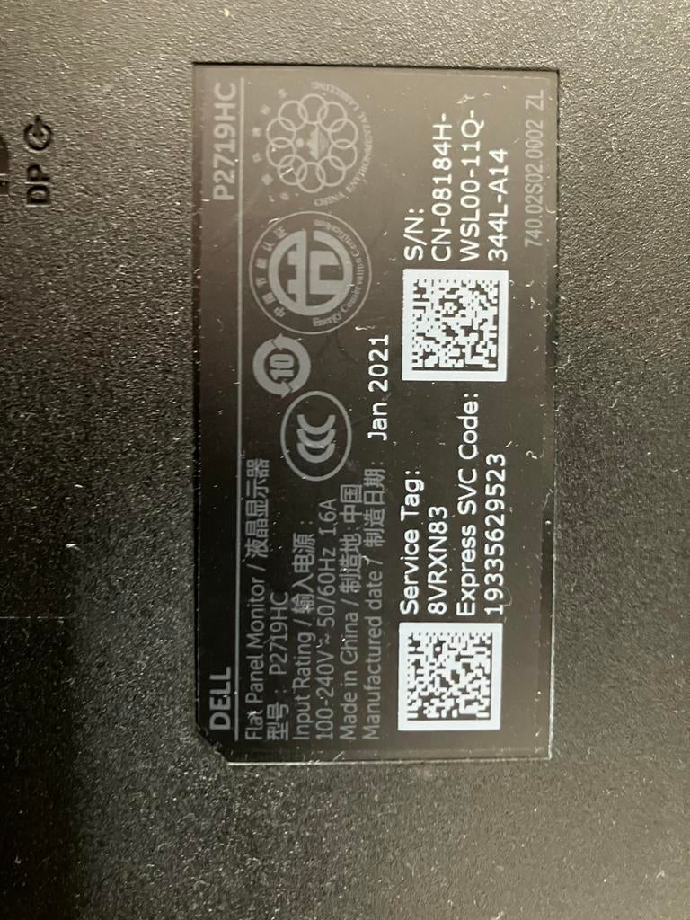 Dell monitor 27’’, Ophalen, Zo goed als nieuw