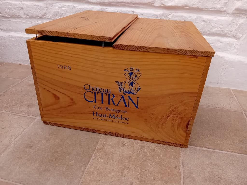 Caisse en bois vide - Château Citran 1988 - Cru Bourgeois, Enlèvement ou Envoi, Utilisé
