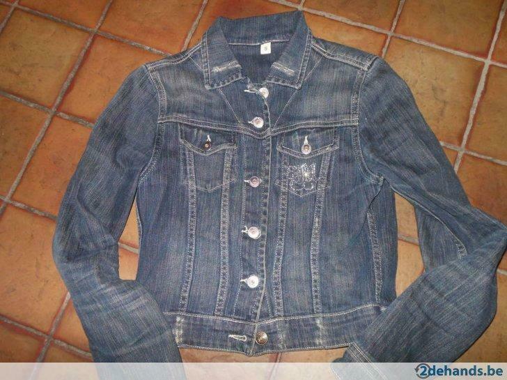 jeansjasje, Gedragen, Maat 34 (XS) of kleiner, Blauw