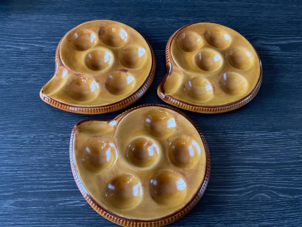 Set van 3 vintage borden St. Clément France 1654 - Caramel, Antiek en Kunst, Ophalen of Verzenden