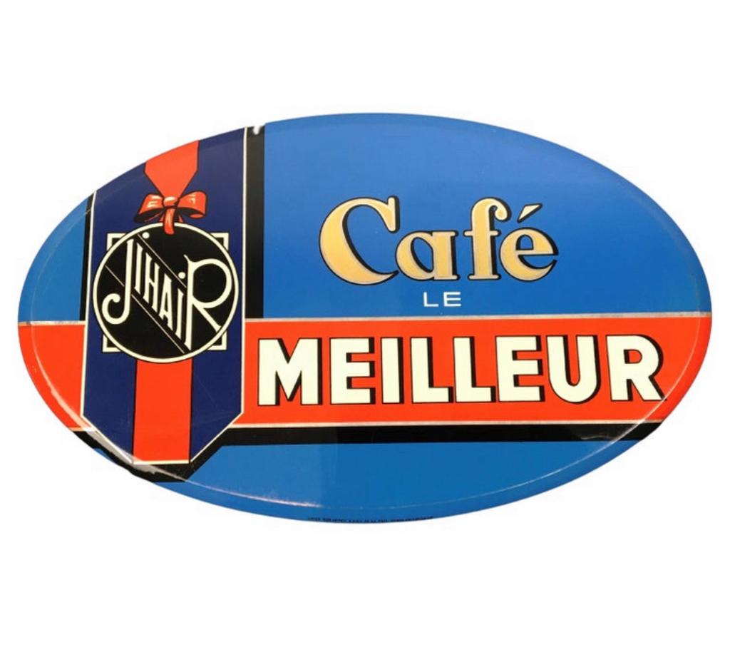 Panneau de pub. pour Café Meilleur, Rob Otten, 1950s, Enlèvement ou Envoi, Utilisé, Panneau publicitaire